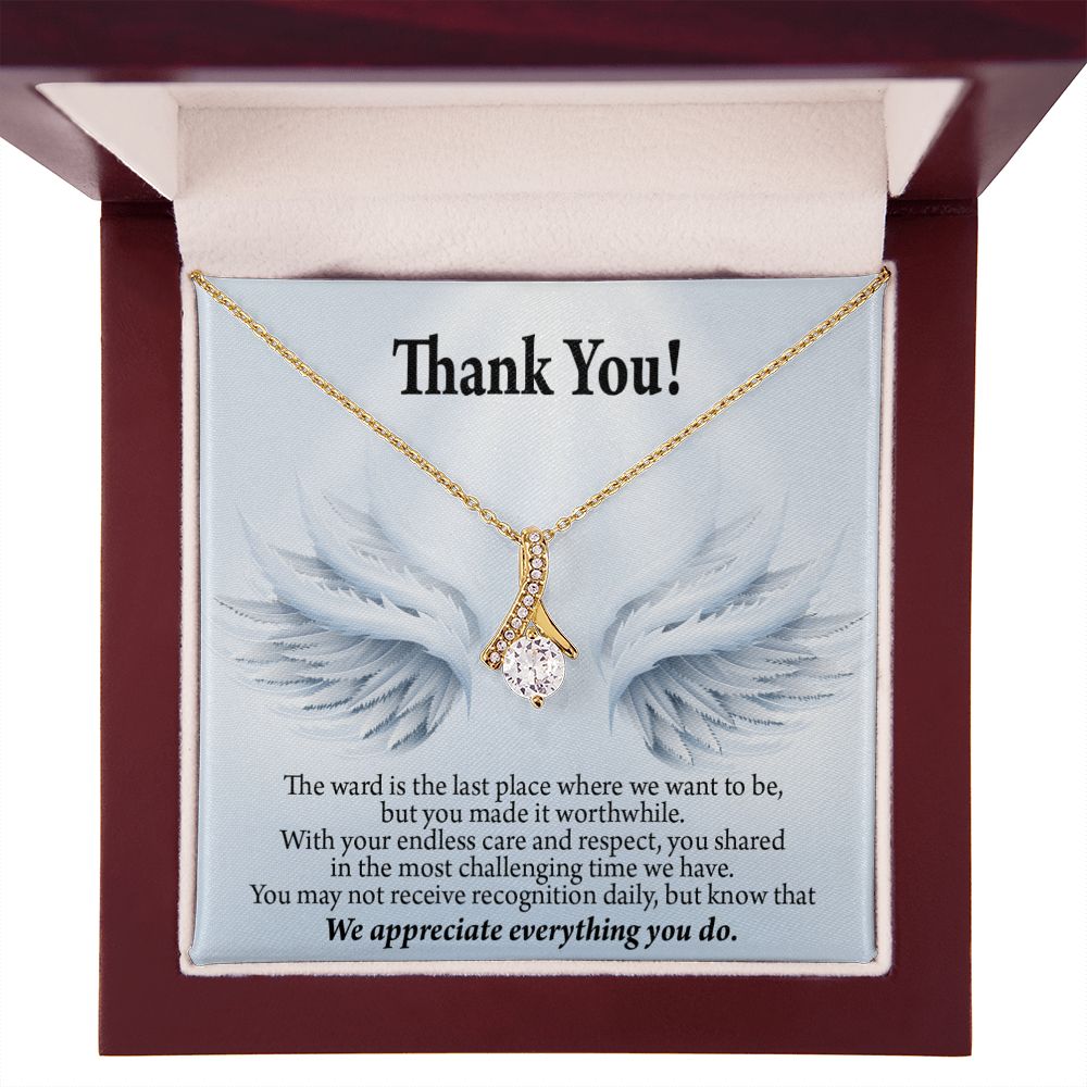 Thank You Present for Healthcare Workers Alluring Ribbon Necklace-Express Your Love Gifts