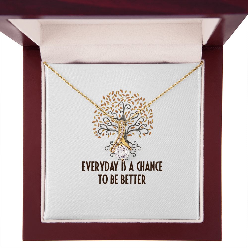 Everyday is a Chance Alluring Ribbon Necklace-Express Your Love Gifts