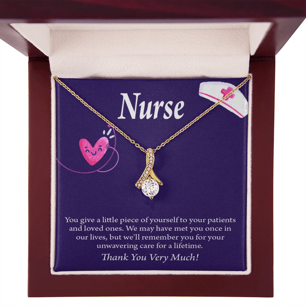 Remarkable Nurse Alluring Ribbon Necklace-Express Your Love Gifts