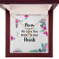 Mom We Love You With All Our Hearts Alluring Ribbon Necklace-Express Your Love Gifts