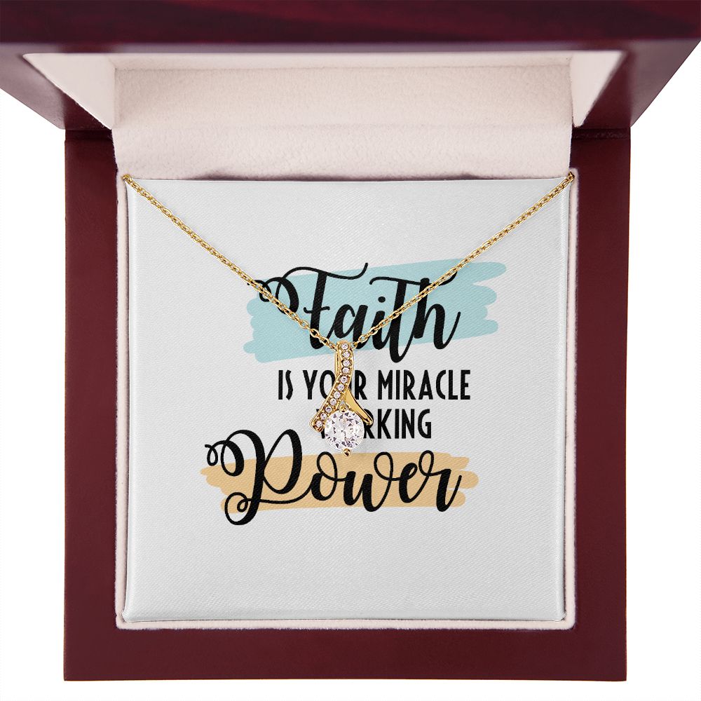 Faith Alluring Ribbon Necklace-Express Your Love Gifts