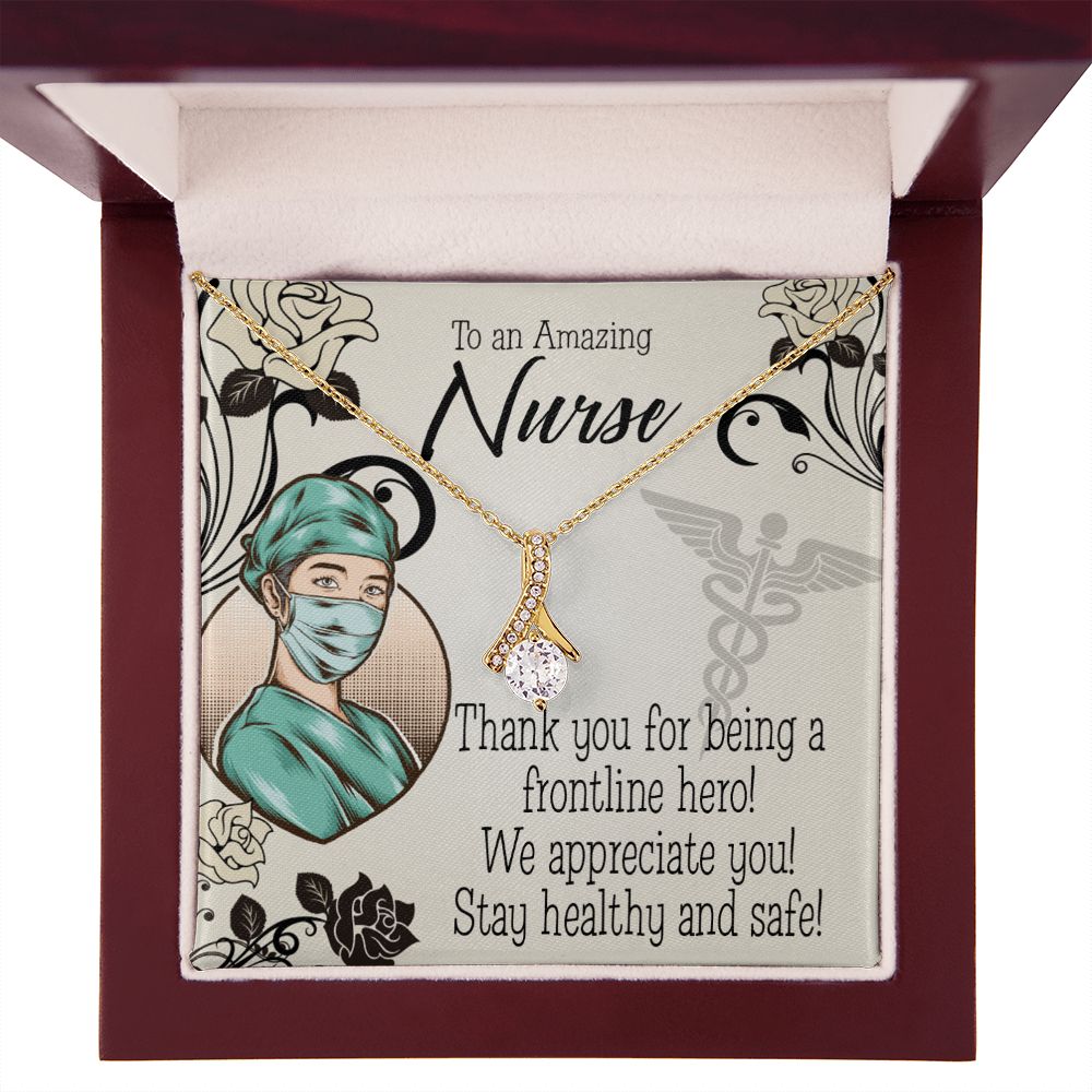Thank You Frontlines Worker Alluring Ribbon Necklace-Express Your Love Gifts