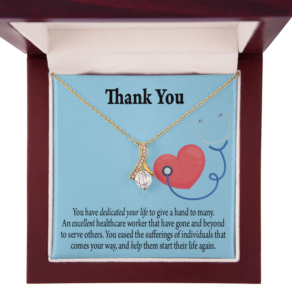 Gift Idea For Hospital Staff Alluring Ribbon Necklace-Express Your Love Gifts