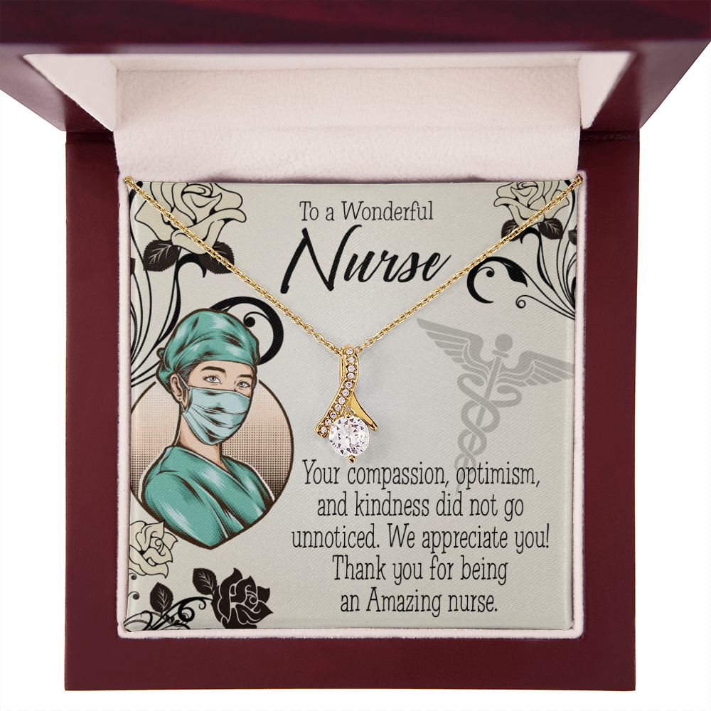 Thank Your Nurse Gift Alluring Ribbon Necklace-Express Your Love Gifts