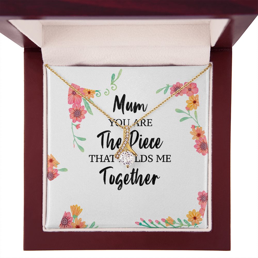 Mum You Are The Piece Alluring Ribbon Necklace-Express Your Love Gifts
