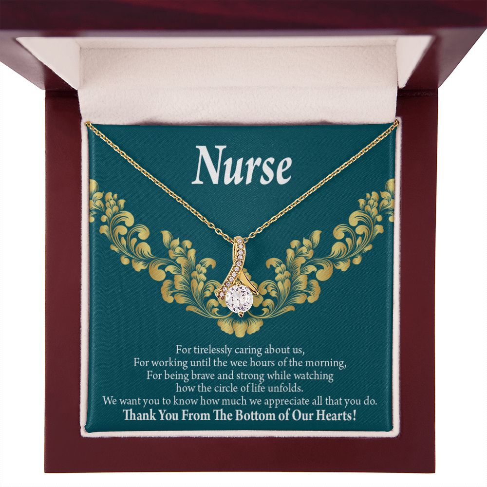 Thank You Medical Hero Alluring Ribbon Necklace-Express Your Love Gifts