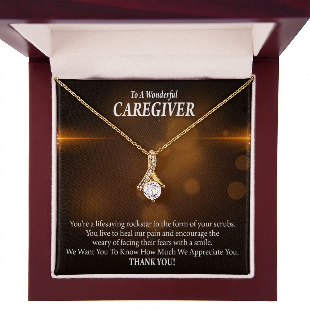 Rockstar Caregiver Alluring Ribbon Necklace-Express Your Love Gifts