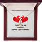 Together We Just Fit Alluring Ribbon Necklace-Express Your Love Gifts