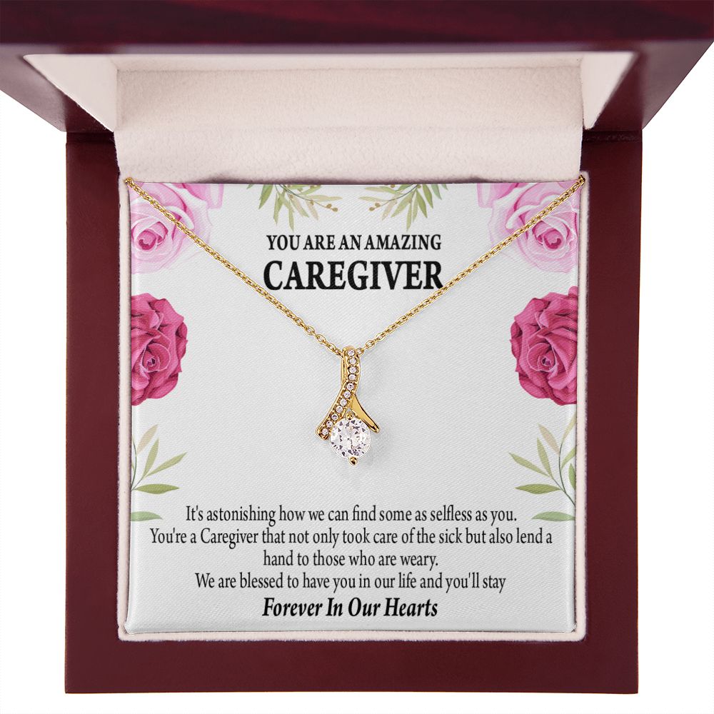 Caregiver Necklace Alluring Ribbon Necklace-Express Your Love Gifts