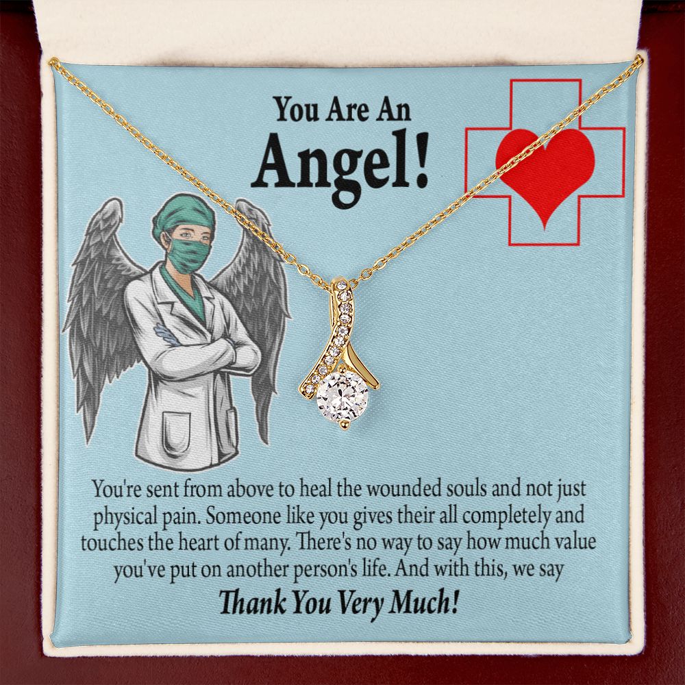 You Are an Angel Nurse Alluring Ribbon Necklace-Express Your Love Gifts