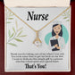Simple Thank You Nurse Alluring Ribbon Necklace-Express Your Love Gifts
