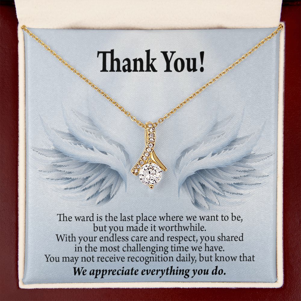 Thank You Present for Healthcare Workers Alluring Ribbon Necklace-Express Your Love Gifts