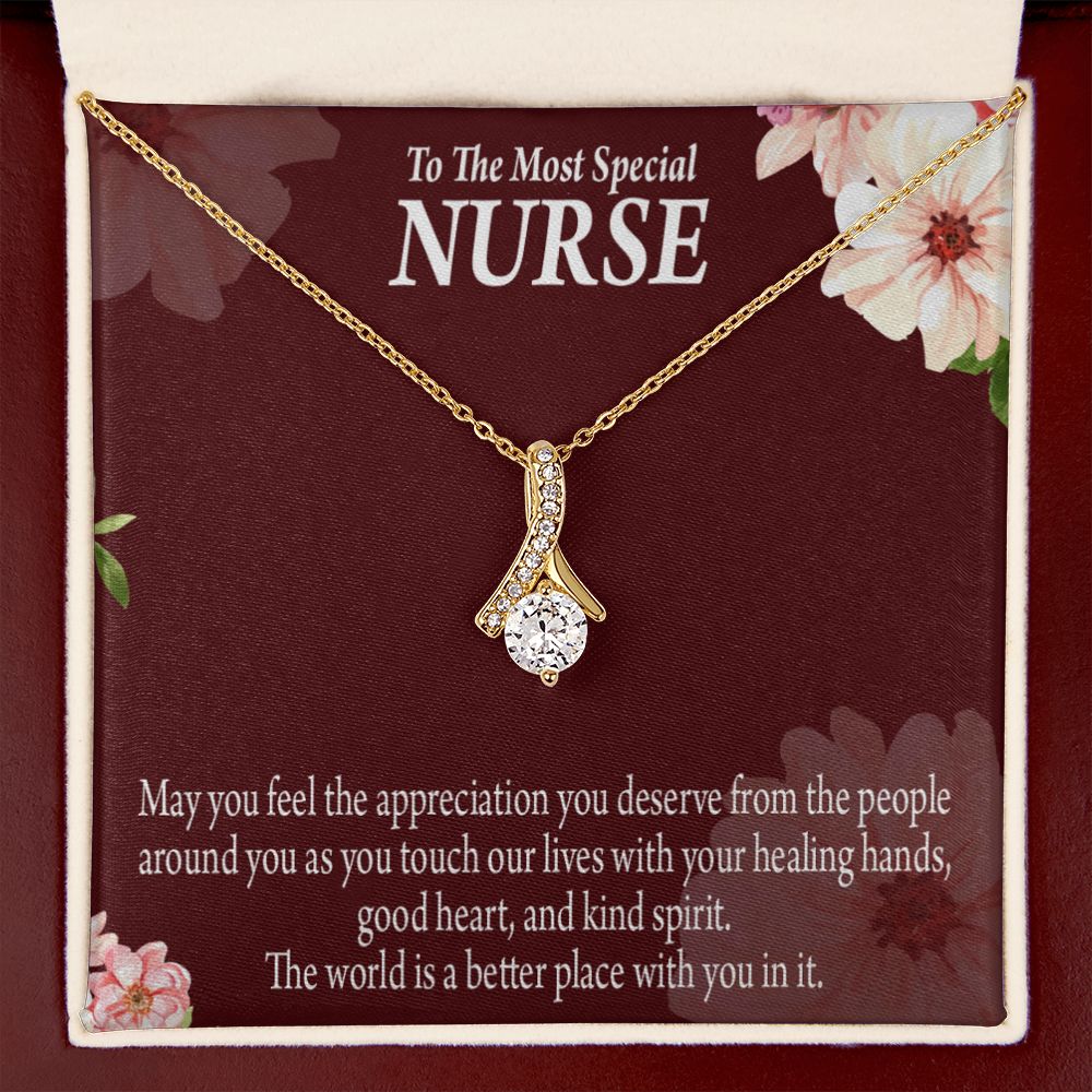 Special Nurse Alluring Ribbon Necklace-Express Your Love Gifts