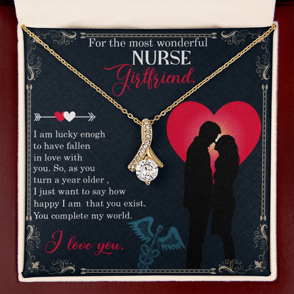For the most wonderful nurse girlfriend Alluring Ribbon Necklace-Express Your Love Gifts