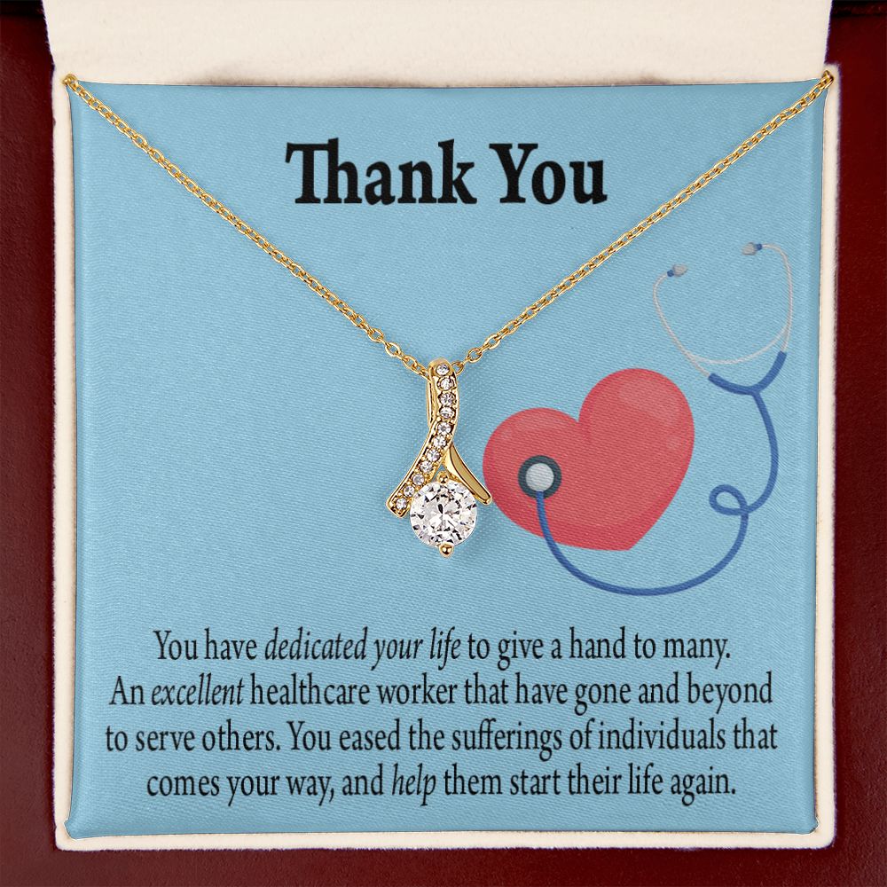 Gift Idea For Hospital Staff Alluring Ribbon Necklace-Express Your Love Gifts