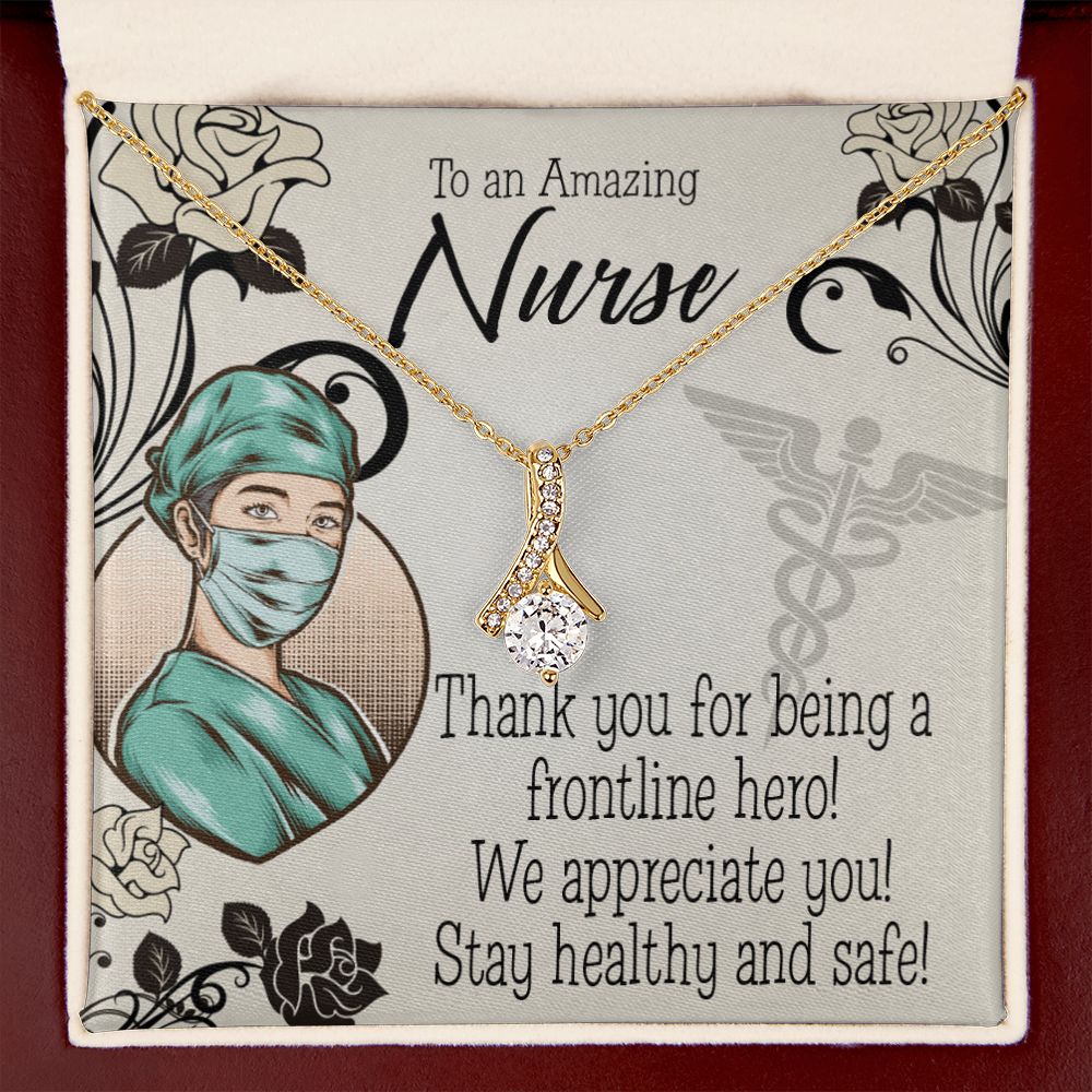Thank You Frontlines Worker Alluring Ribbon Necklace-Express Your Love Gifts