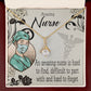 An Amazing Nurse Hard to Forget Alluring Ribbon Necklace-Express Your Love Gifts