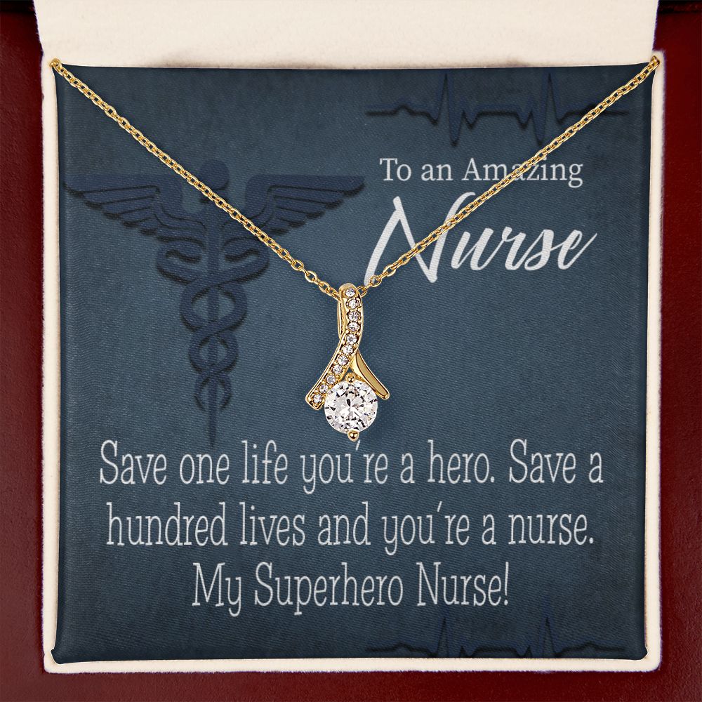 My Superhero Nurse! Alluring Ribbon Necklace-Express Your Love Gifts
