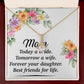 Mom Bestfriend For Life Alluring Ribbon Necklace-Express Your Love Gifts