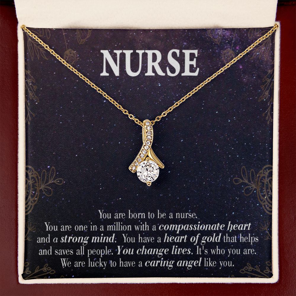 Caring Angel Nurse Alluring Ribbon Necklace-Express Your Love Gifts