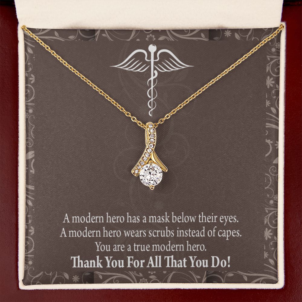 Medical Hero Appreciation Alluring Ribbon Necklace-Express Your Love Gifts