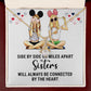 Sisters Connected by The Heart Alluring Ribbon Necklace-Express Your Love Gifts