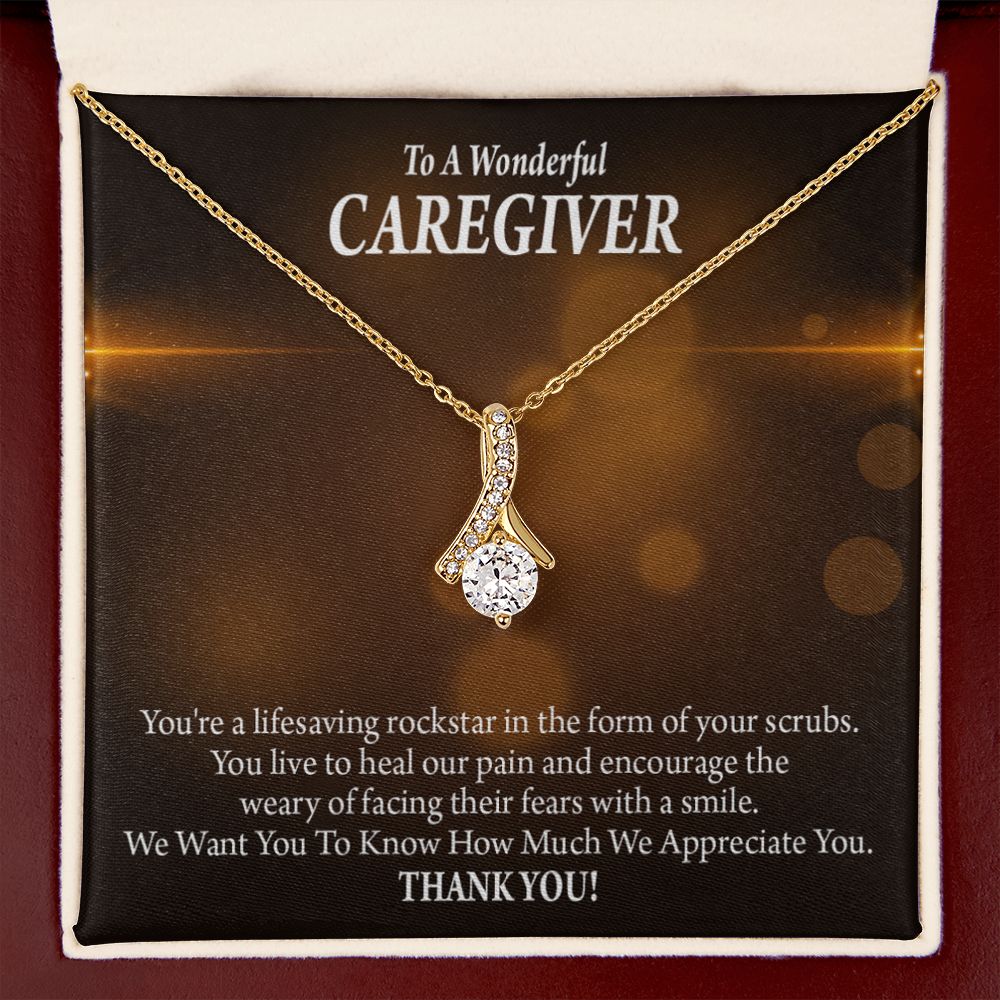 Rockstar Caregiver Alluring Ribbon Necklace-Express Your Love Gifts