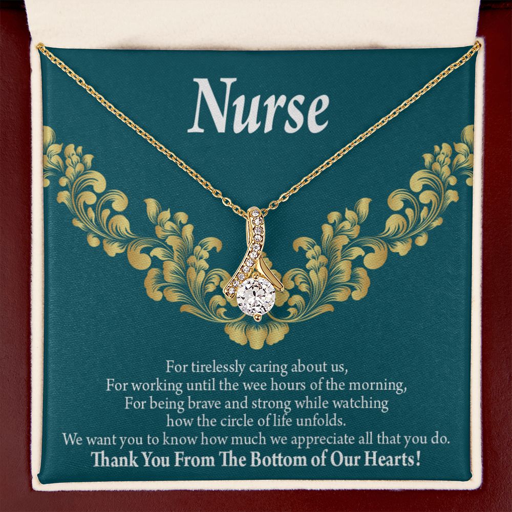Thank You Medical Hero Alluring Ribbon Necklace-Express Your Love Gifts