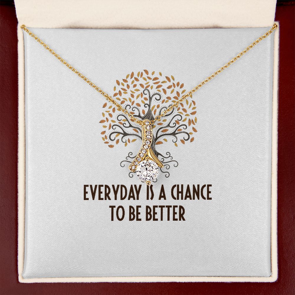 Everyday is a Chance Alluring Ribbon Necklace-Express Your Love Gifts