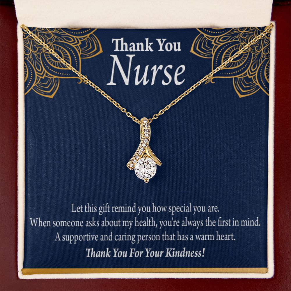 Thank You Nurse Alluring Ribbon Necklace-Express Your Love Gifts