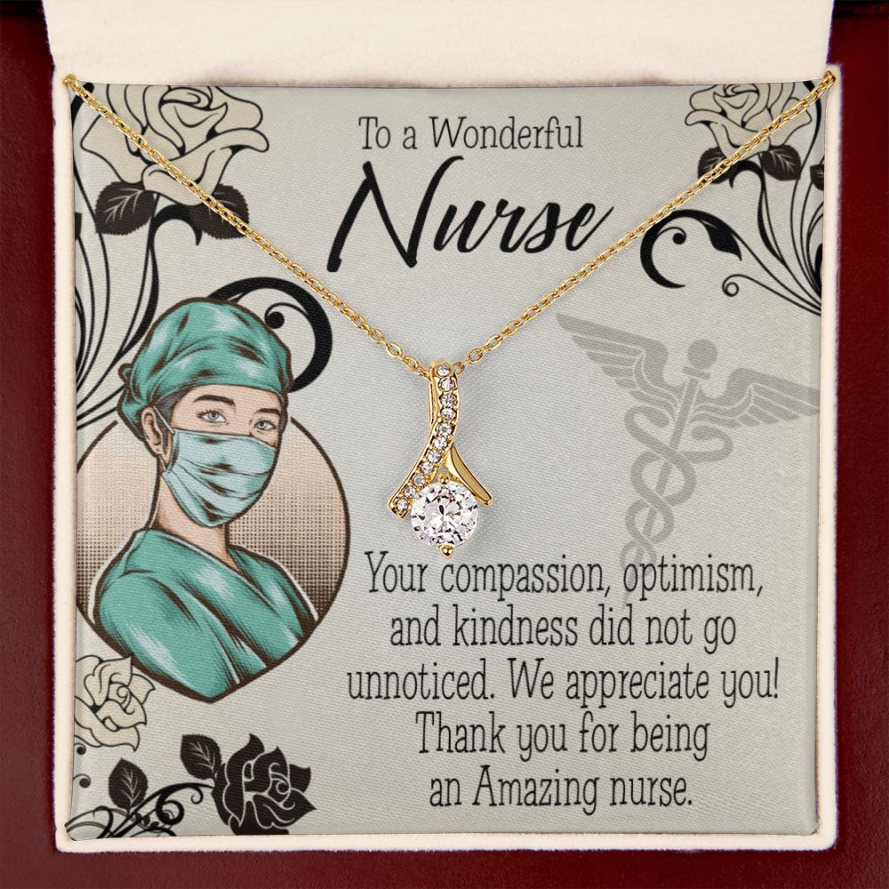 Thank Your Nurse Gift Alluring Ribbon Necklace-Express Your Love Gifts