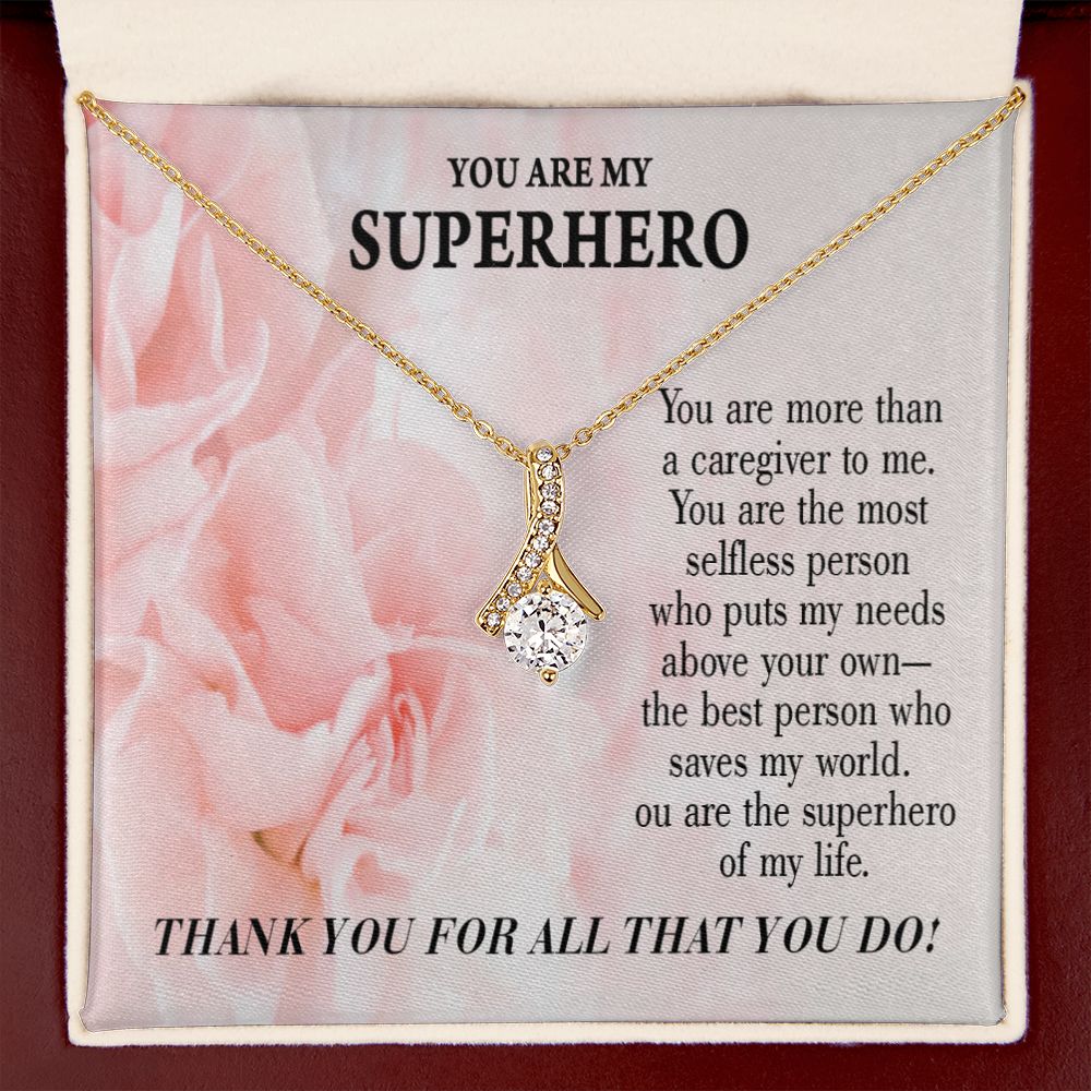 Touching Gift For Caregivers Alluring Ribbon Necklace-Express Your Love Gifts