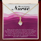 Inspirational Message for Nurse Alluring Ribbon Necklace-Express Your Love Gifts