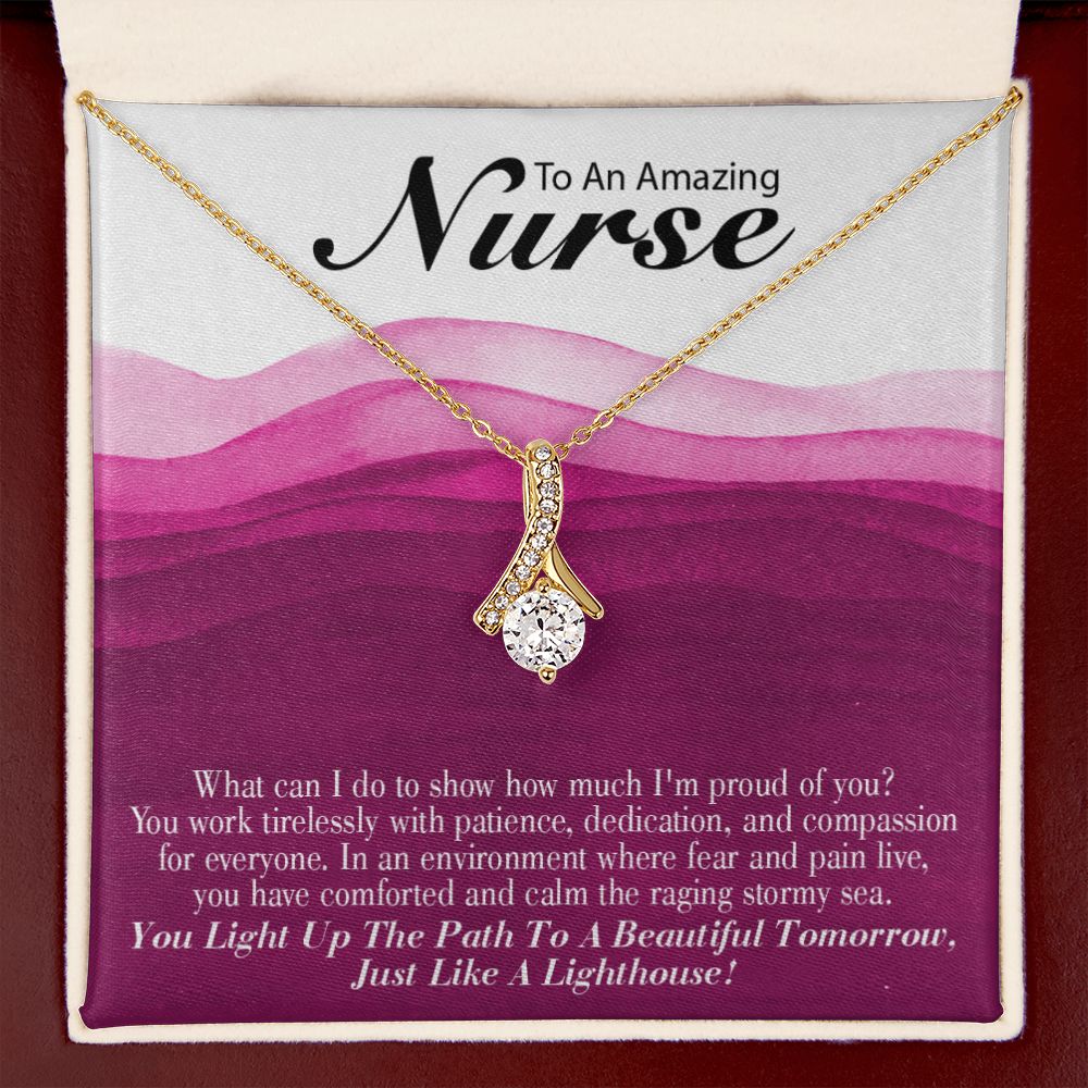 Inspirational Message for Nurse Alluring Ribbon Necklace-Express Your Love Gifts