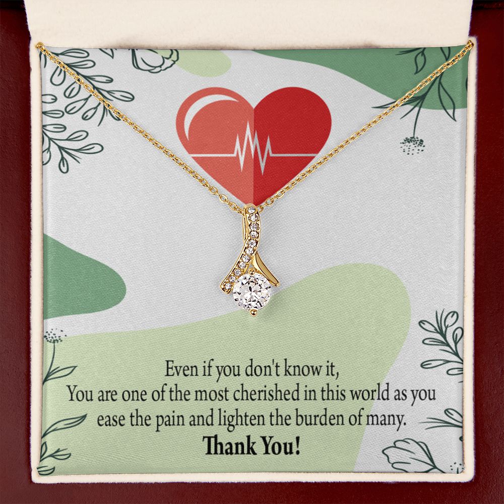 Thank You Necklace Medical Alluring Ribbon Necklace-Express Your Love Gifts