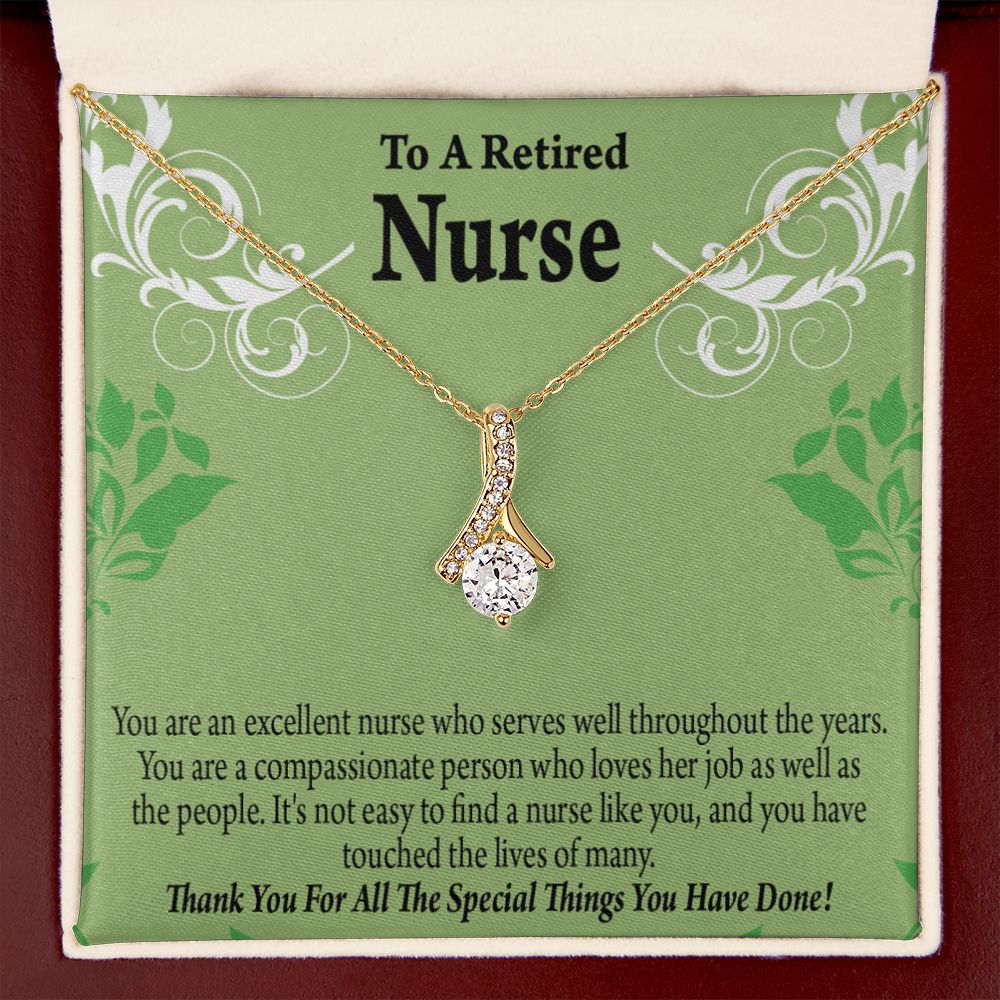 Retired Nurse Thank You Alluring Ribbon Necklace-Express Your Love Gifts