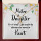 Mother and Daughter Never Truly Apart Alluring Ribbon Necklace-Express Your Love Gifts
