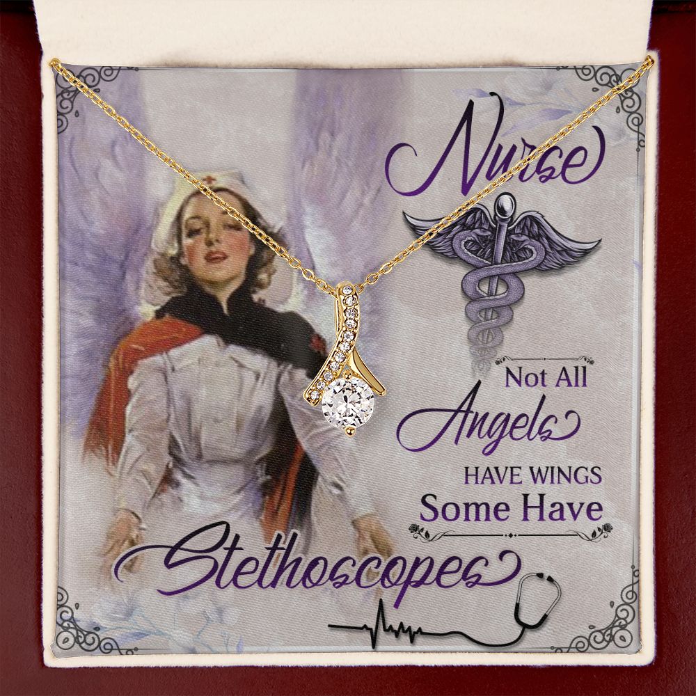 Not aAll Angels Have Wings Alluring Ribbon Necklace-Express Your Love Gifts