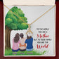 To The World You Are a Mother Alluring Ribbon Necklace-Express Your Love Gifts