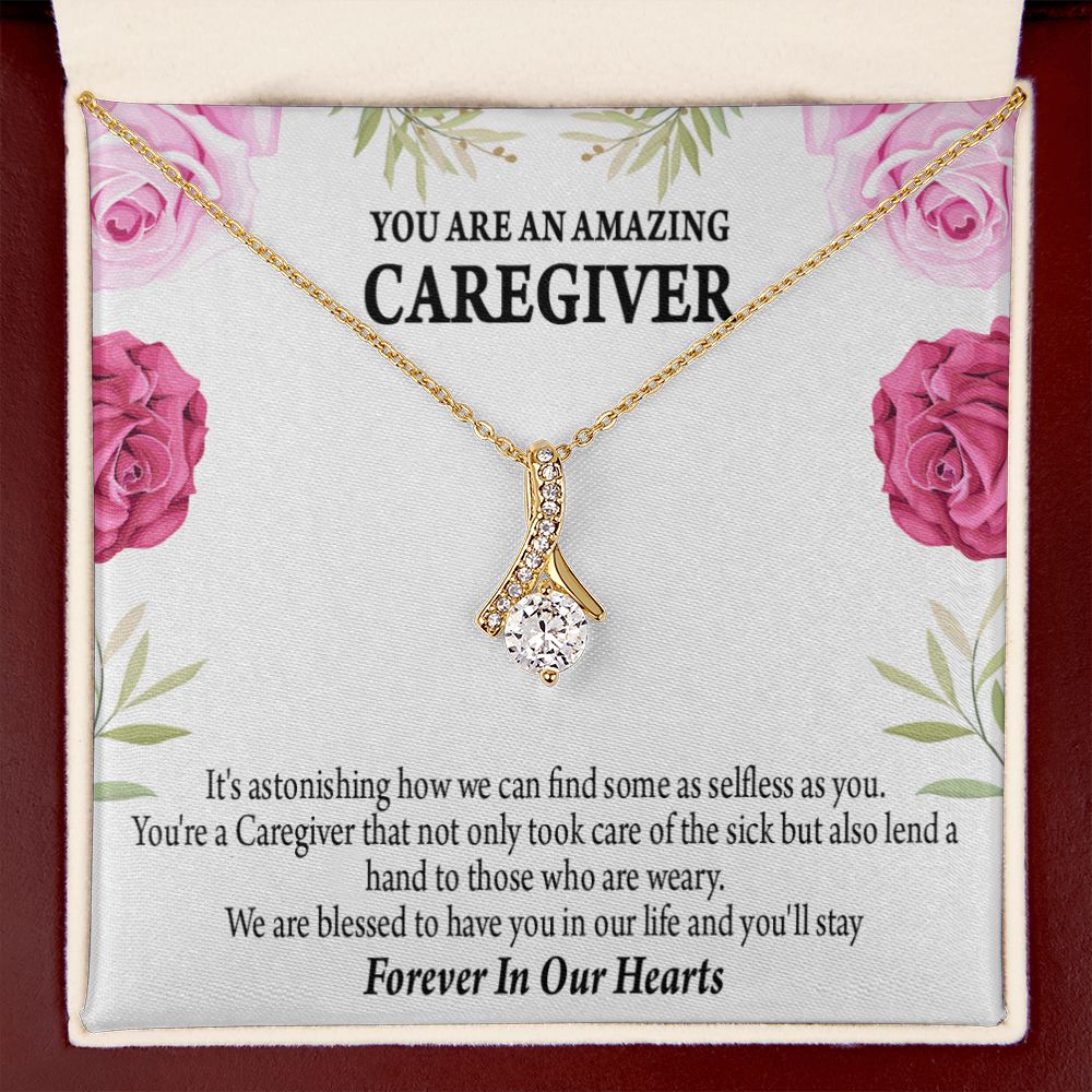 Caregiver Necklace Alluring Ribbon Necklace-Express Your Love Gifts