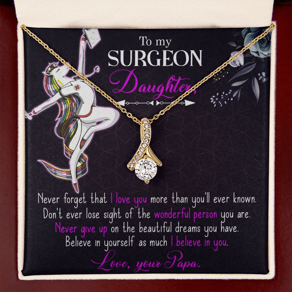 To my Surgeon Daughter Alluring Ribbon Necklace-Express Your Love Gifts