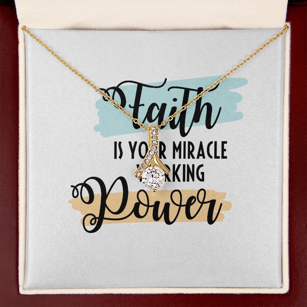 Faith Alluring Ribbon Necklace-Express Your Love Gifts