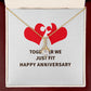 Together We Just Fit Alluring Ribbon Necklace-Express Your Love Gifts