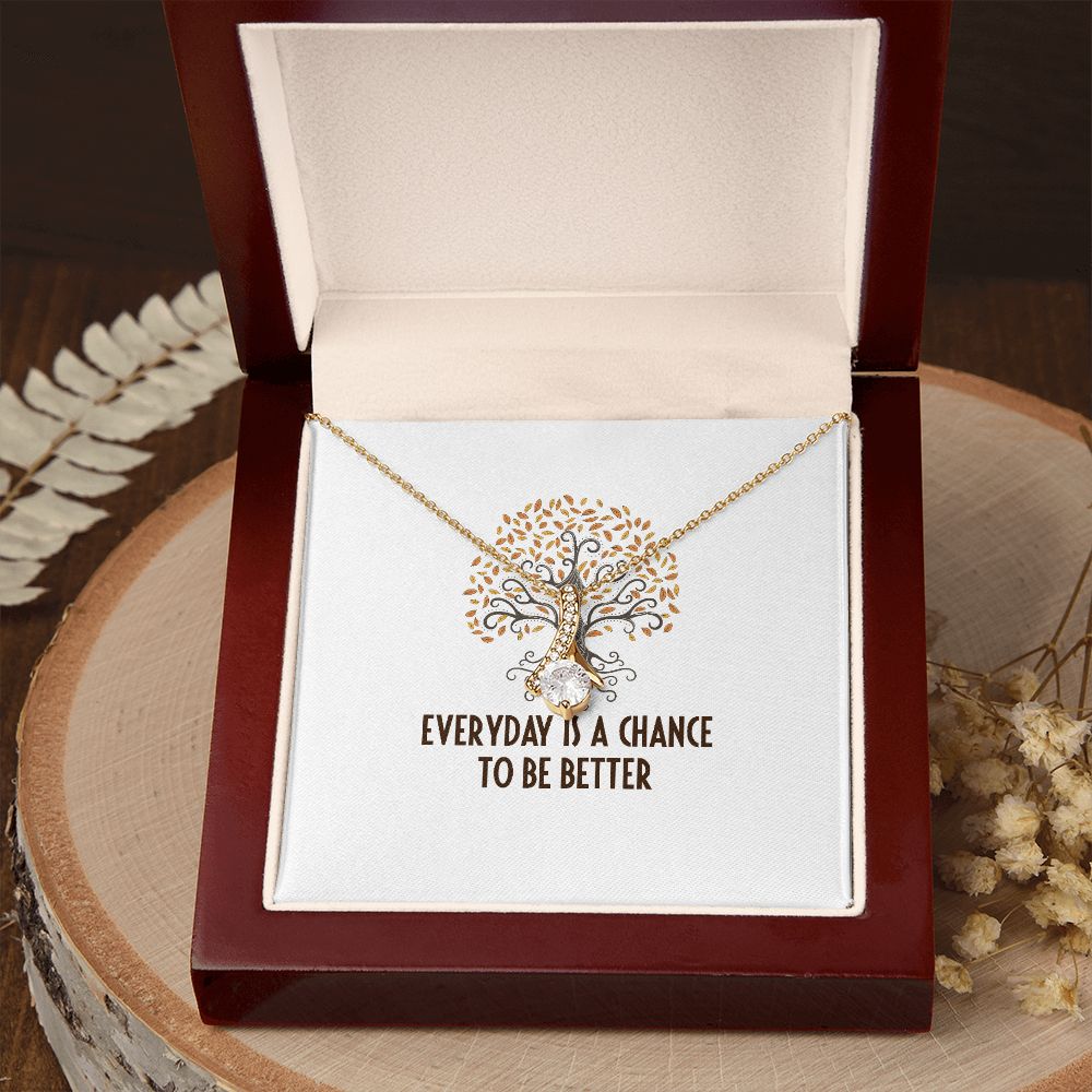 Everyday is a Chance Alluring Ribbon Necklace-Express Your Love Gifts