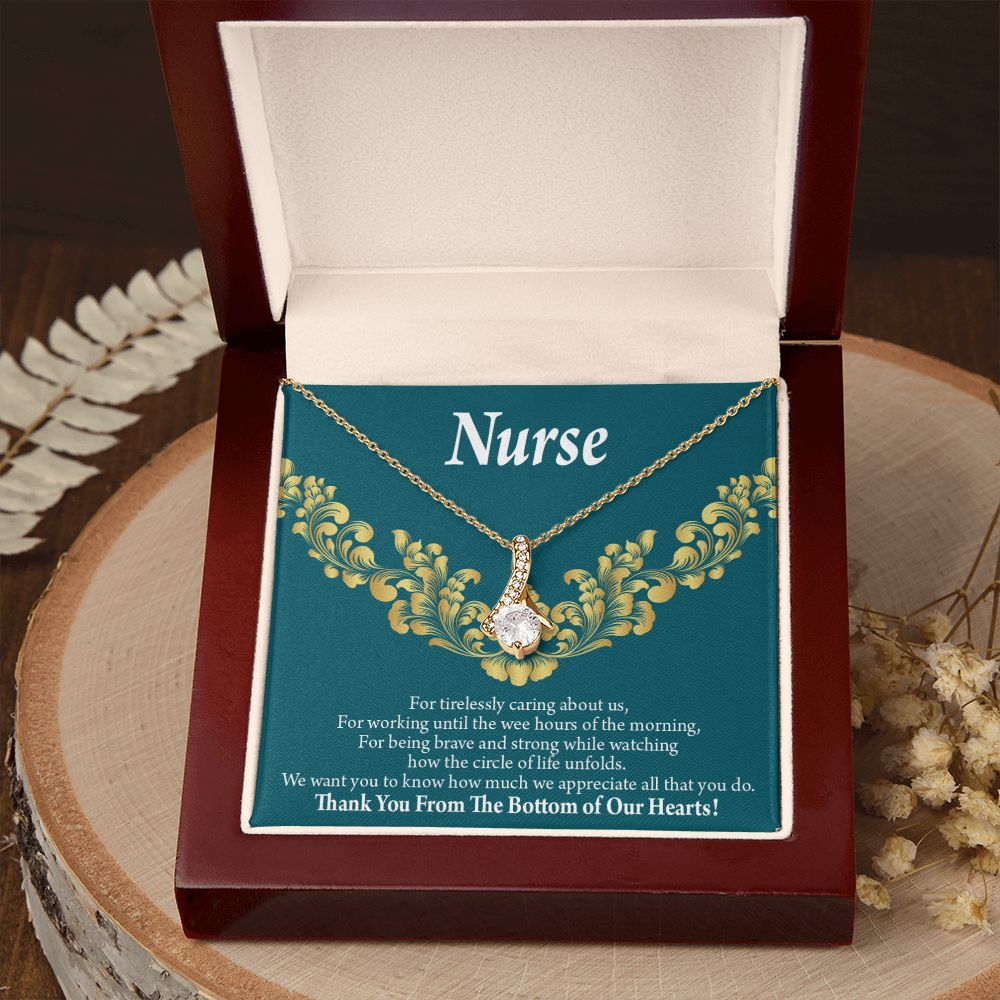 Thank You Medical Hero Alluring Ribbon Necklace-Express Your Love Gifts