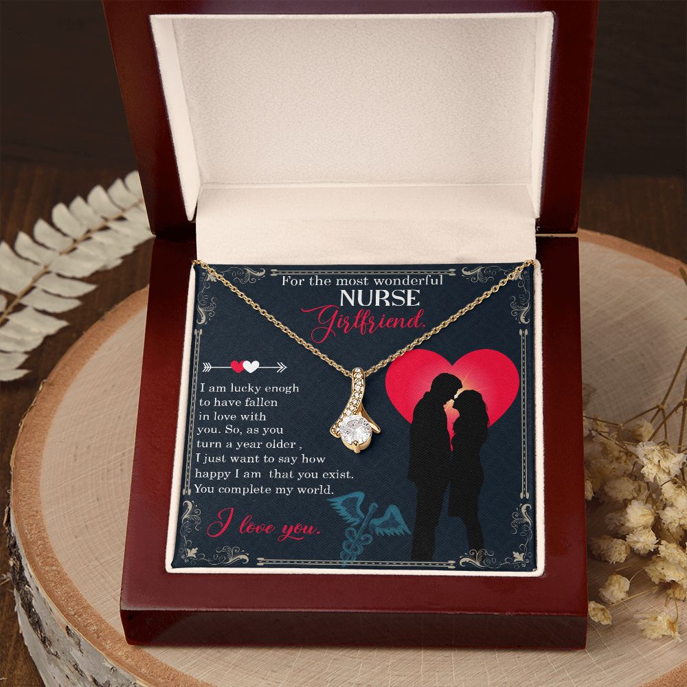 For the most wonderful nurse girlfriend Alluring Ribbon Necklace-Express Your Love Gifts