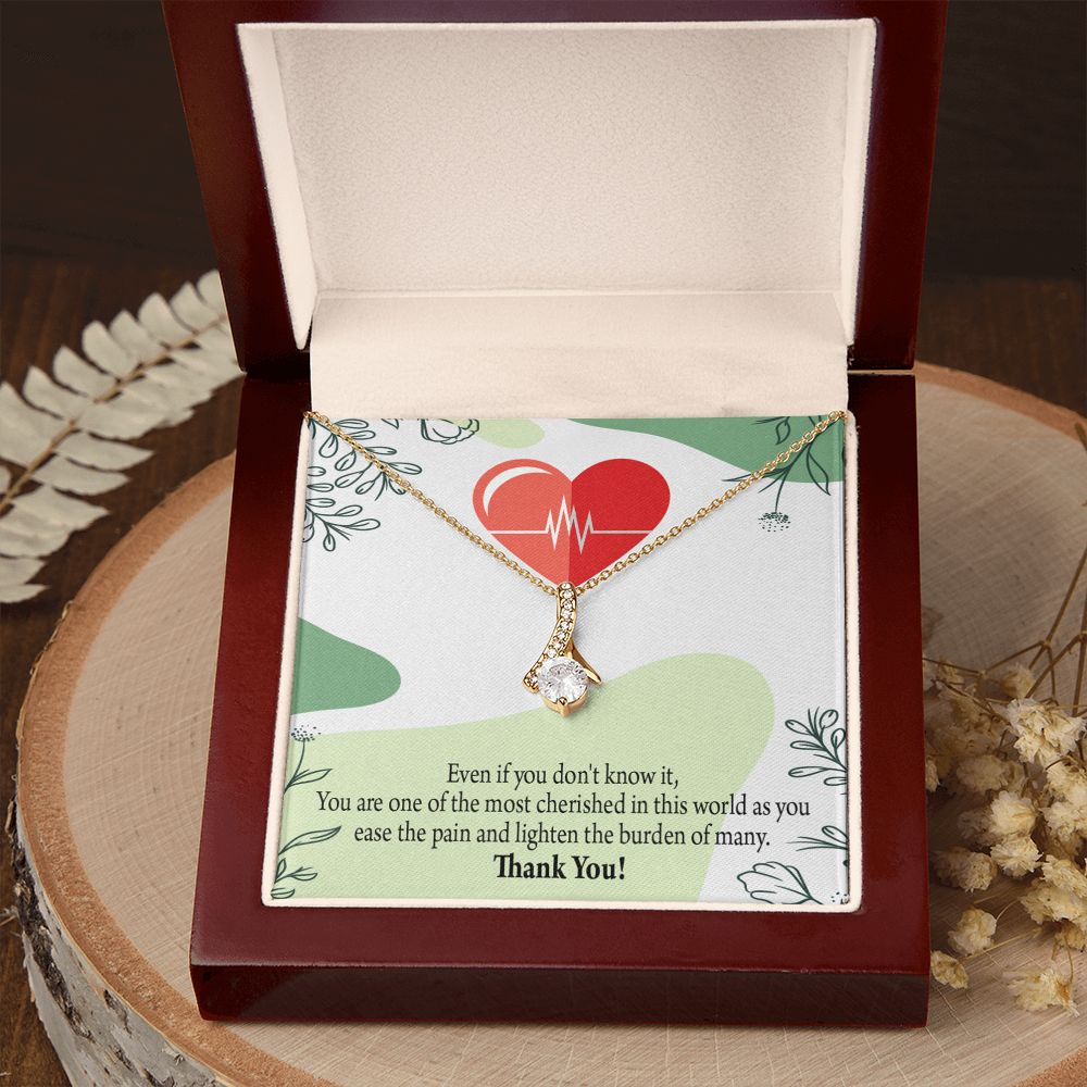 Thank You Necklace Medical Alluring Ribbon Necklace-Express Your Love Gifts