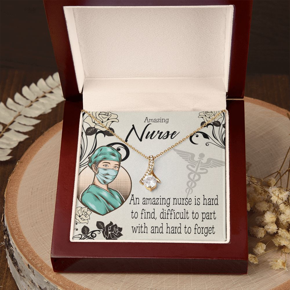 An Amazing Nurse Hard to Forget Alluring Ribbon Necklace-Express Your Love Gifts