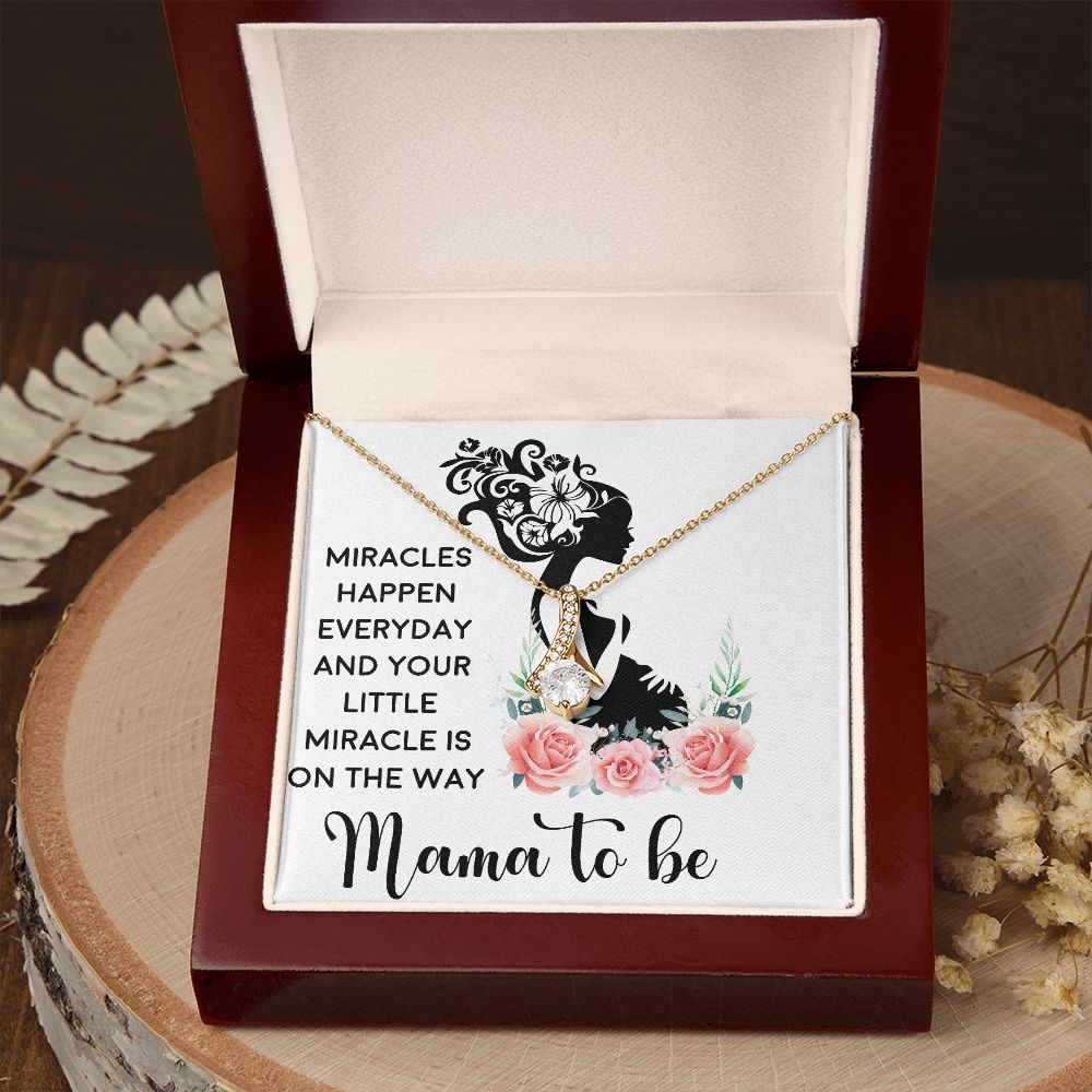 Mama To Be Alluring Ribbon Necklace-Express Your Love Gifts