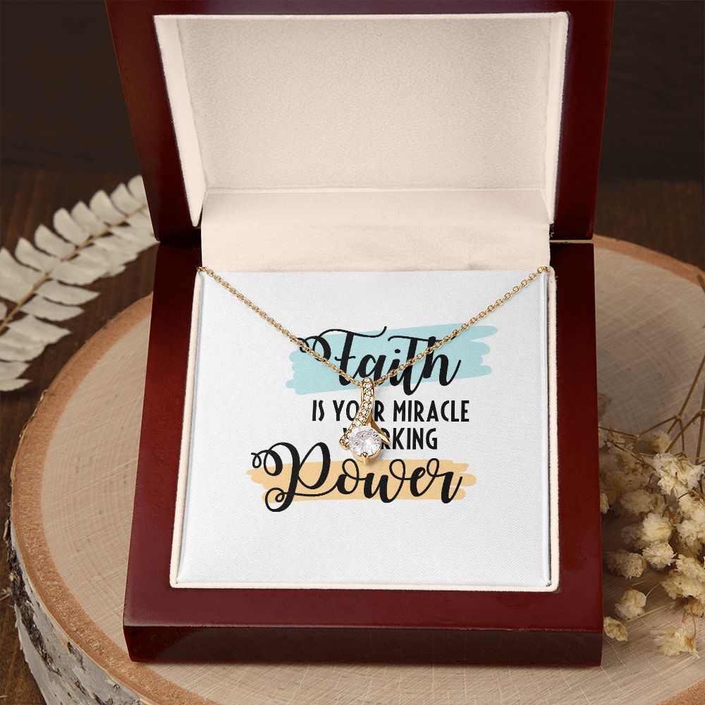 Faith Alluring Ribbon Necklace-Express Your Love Gifts